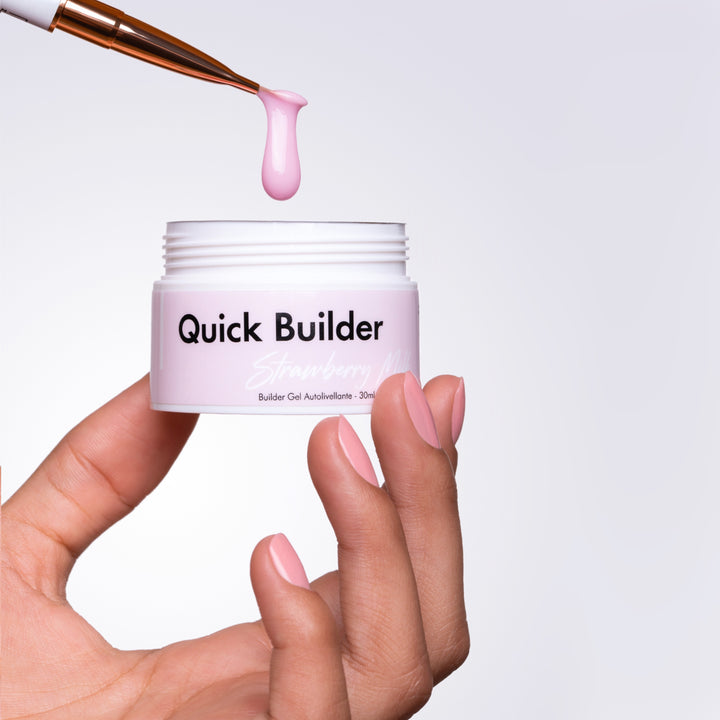 Quick Builder - Strawberry Milk - Self Levelling Builder Gel - 30ml HEMA/TPO free