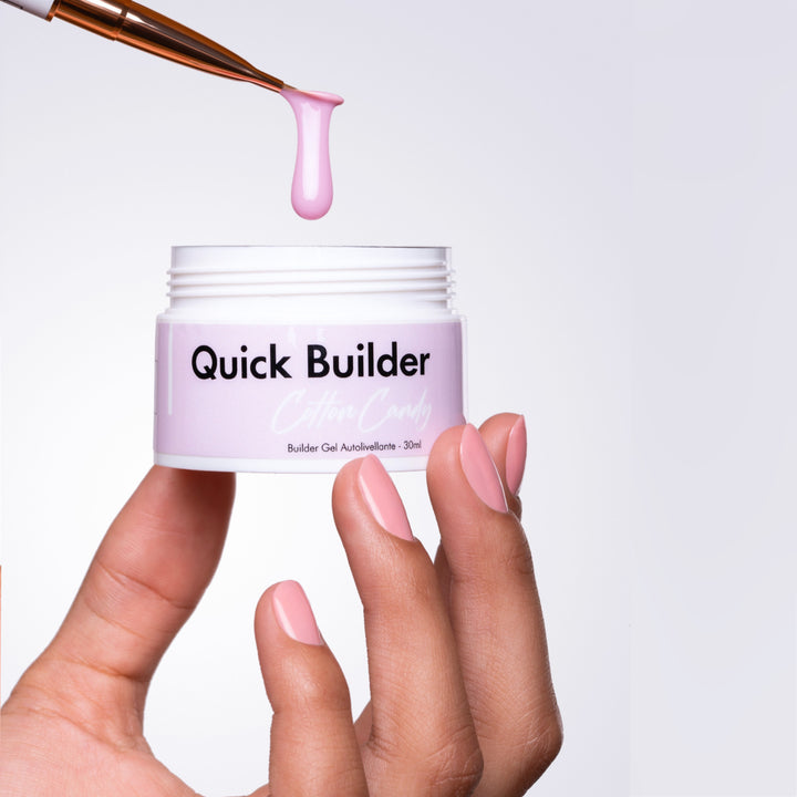 Quick Builder - Cotton Candy - Self Levelling Builder Gel - 30ml HEMA/TPO free