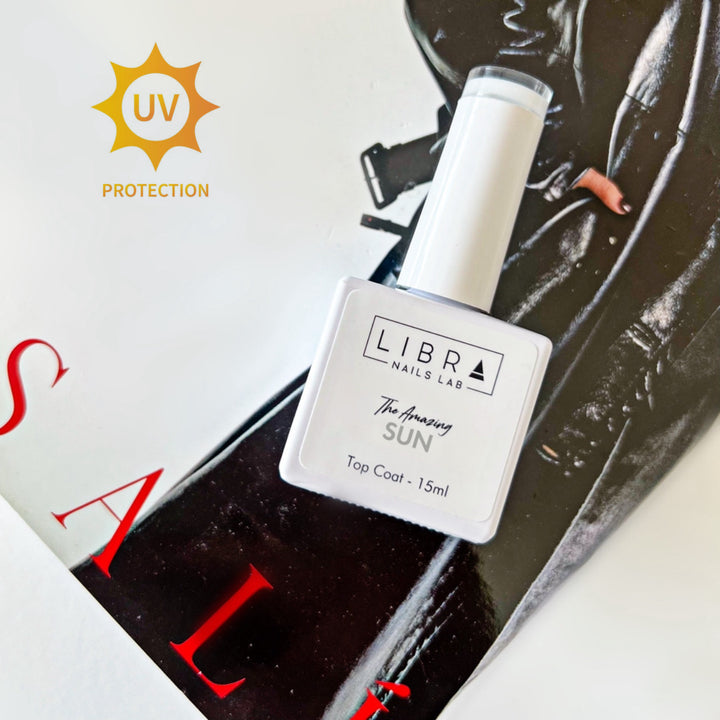 The Amazing SUN - Glossy top coat with UV-filter HEMA/TPO free - 15ml