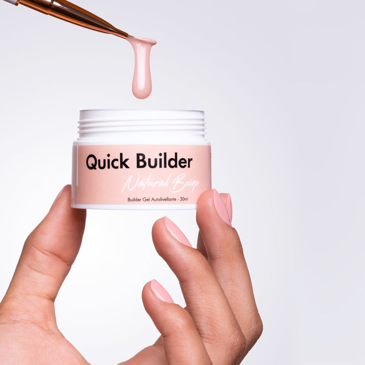 Quick Builder - Natural Beige - Self Levelling Builder Gel - 30ml HEMA/TPO free