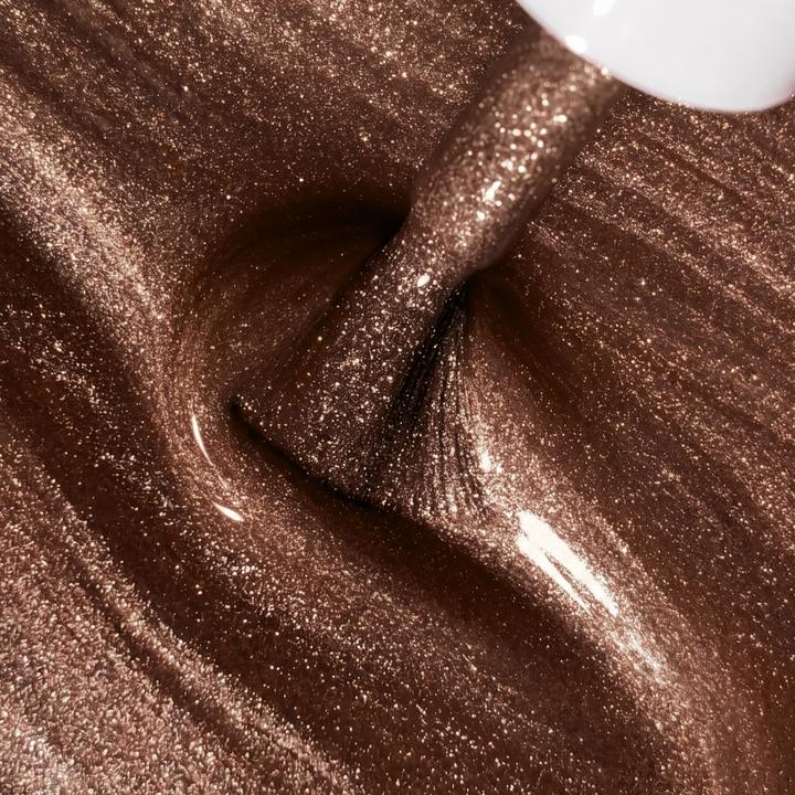 Texture du vernis Cat Eye Brownie (brun chocolat) – collection Late October