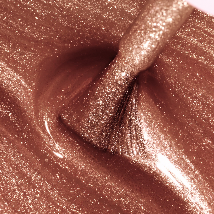 Texture du vernis Cat Eye Gossip Girl (rose pêche) – collection Late October