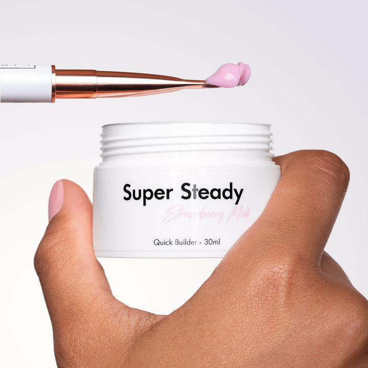 Super Steady - Strawberry Milk - High  Viscosity Builder Gel - 30ml HEMA/TPO free