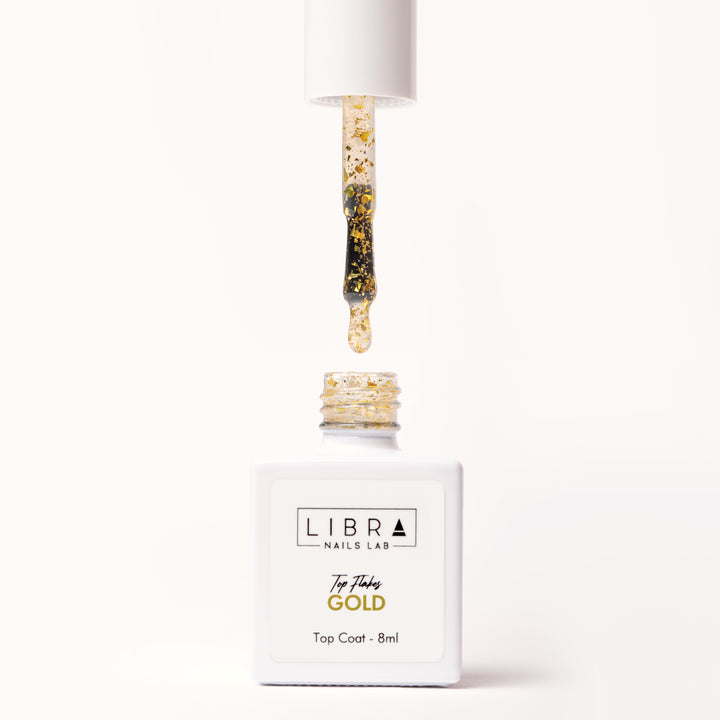 Top Flakes Gold - HEMA FREE Glossy Top with Gold Flakes - 15ml