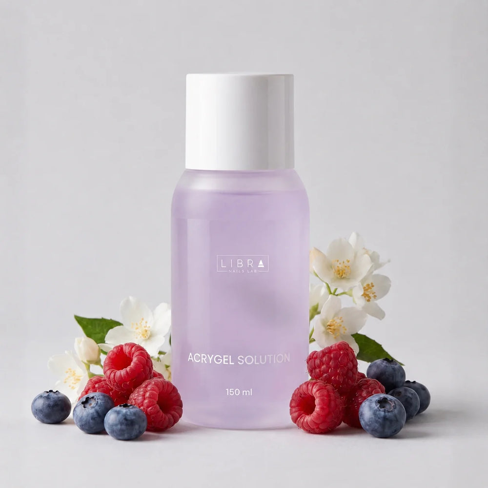 Acrygel Solution 150 ml Libra Nails Lab avec fruits rouges et fleurs, parfum fruité du liquide de travail