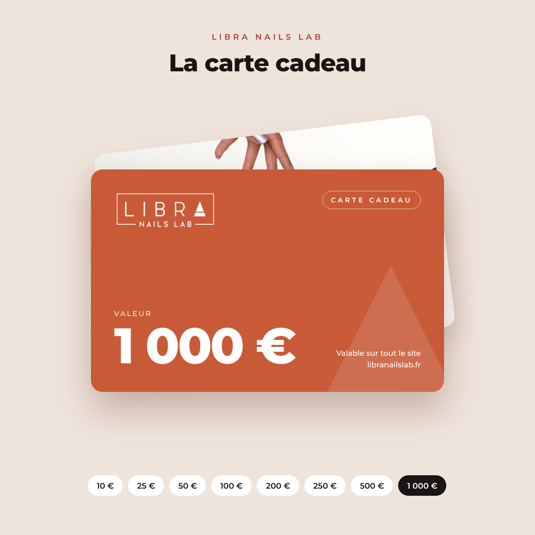 Carte cadeau Libra Nails Lab 1000 €
