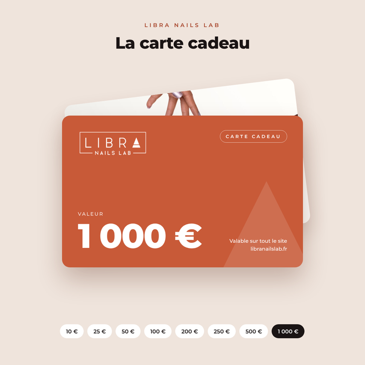Carte cadeau Libra Nails Lab 1000 €