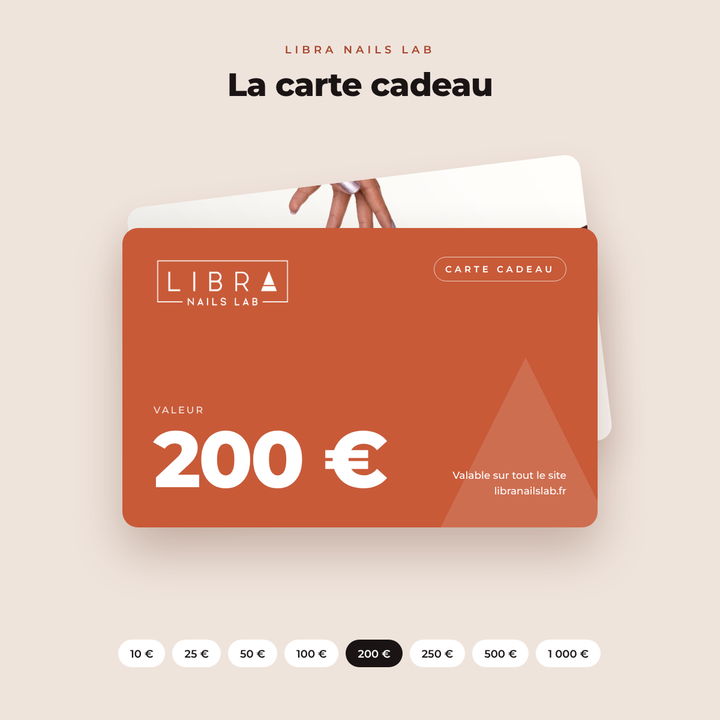 Carte cadeau Libra Nails Lab 200 €